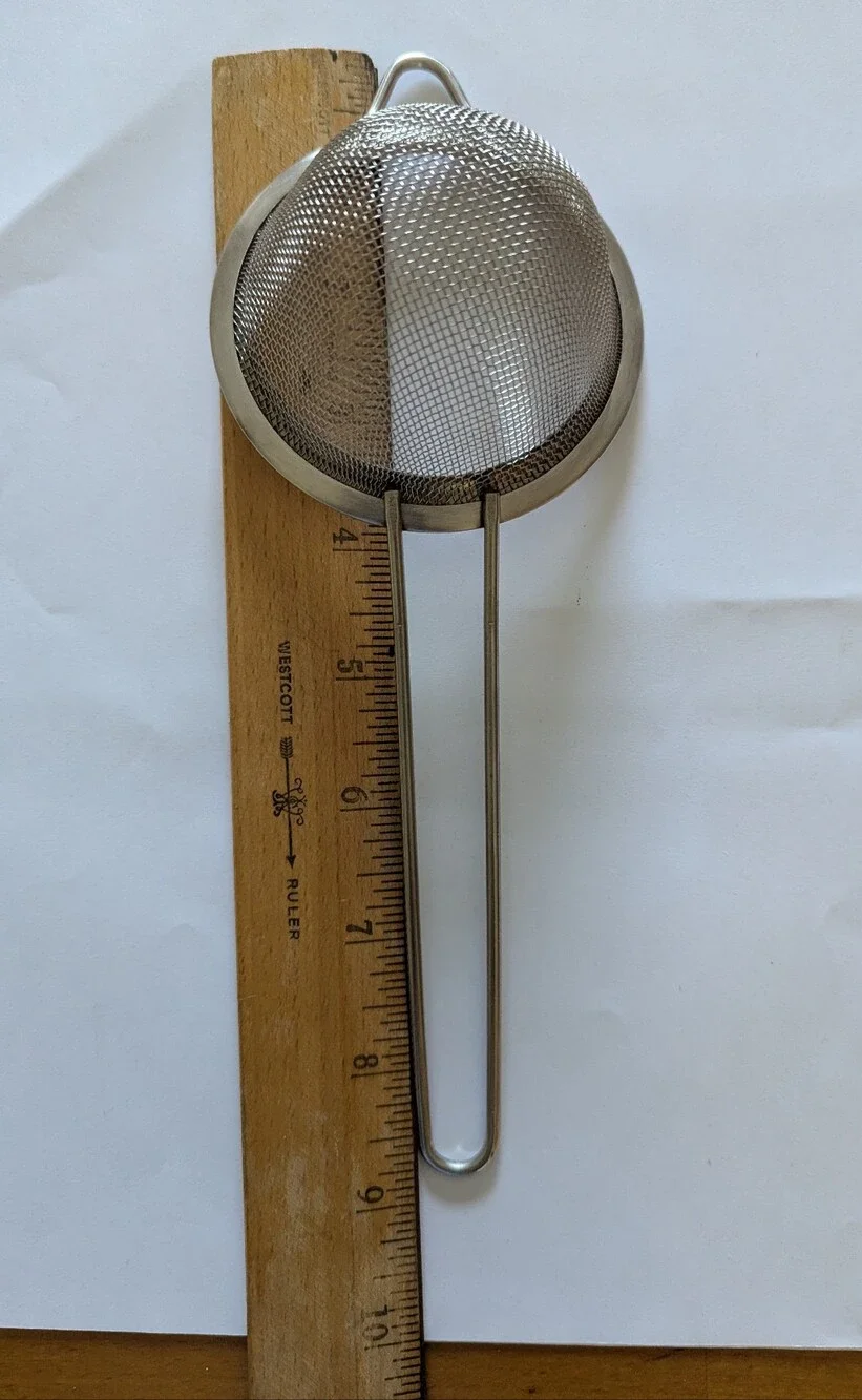 Fine Mesh Handheld Strainers in Silver - Set of 2